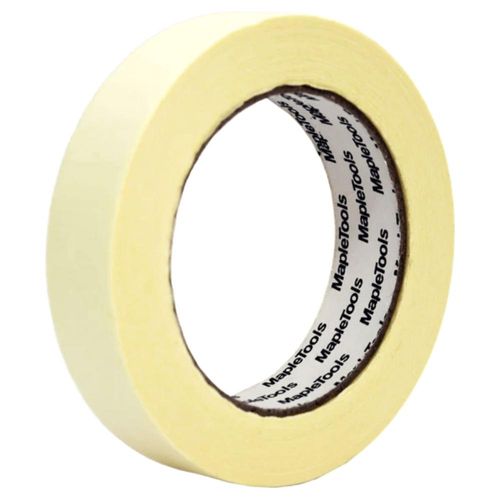 24 CINTAS MASKING TAPE BEIGE 3/4 PULG X 50 MTS MAPLE TOOLS