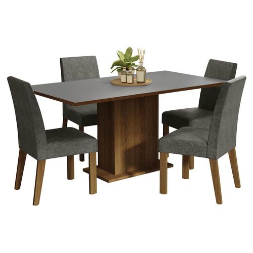 Juego de Comedor Keila Madesa Mesa de Madera y 4 Sillas MGP