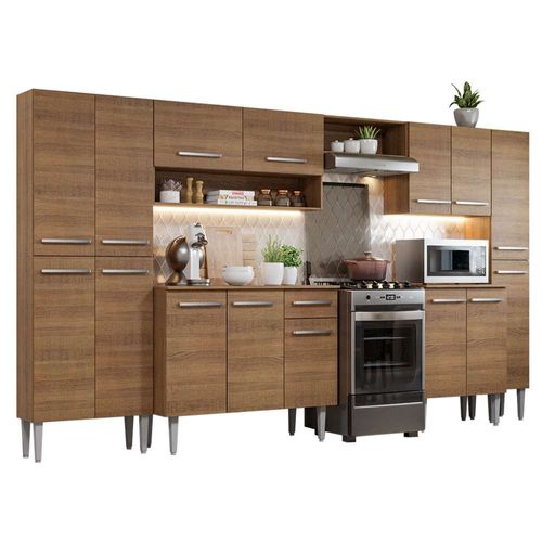 Armario de Cocina 325cm Emilly Joy Madesa Marron