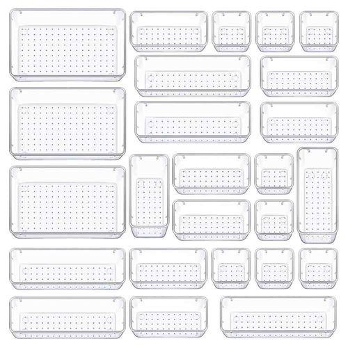 25 organizadores cajas transparentes