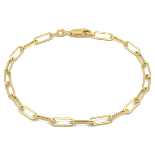 Pulsera Clip 3 mm Oro Solido 14k