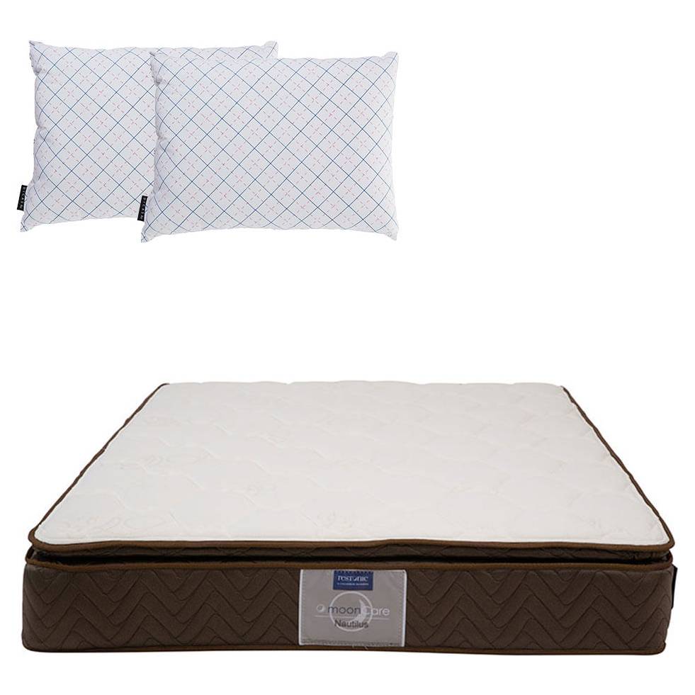 Colchón Queen Size Restonic Nautilus + Almohada 2Pack CZD