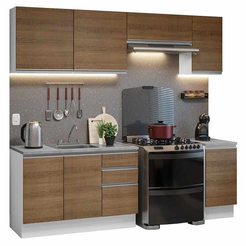 Cocina Integral Luna Glamy Madesa con Acessorios 240cm BLM