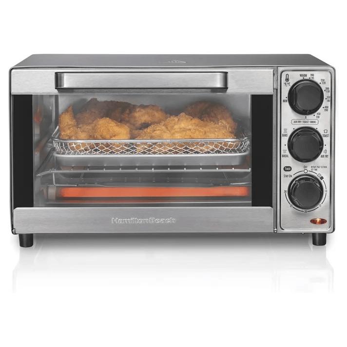 Horno Tostador Y Freidora De Aire Hamilton Beach 31403G 1.36 Lt Plata