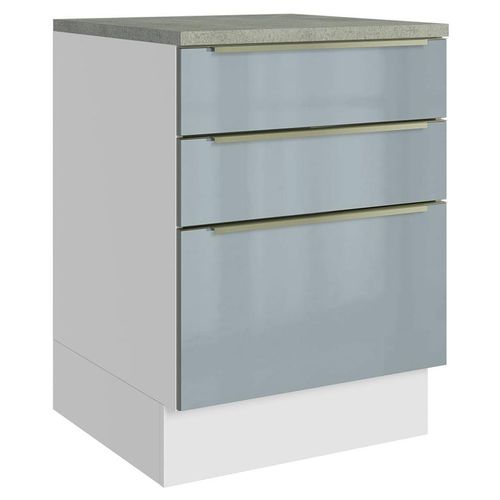 Gabinete Bajo Cocina Madesa Lux 3 Cajones Con Encimera BG