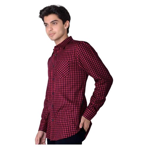 Camisa Hombre Casual Regular Vino Furor 62107039 Rojo