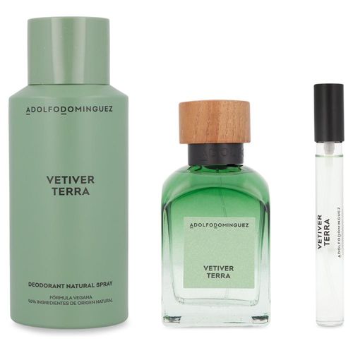 Set Adolfo Dominguez Vetiver Terra 3Pzs - Caballero