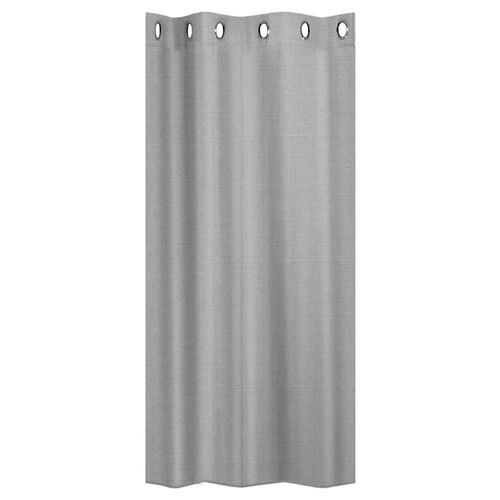 Cortinas Blackout Largas Tejida Hogar 275x216cm 2 Piezas Gris Claro