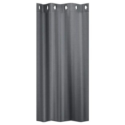 Cortinas Blackout Largas Tejida Hogar 275x216cm 2 Piezas Gris Oscuro