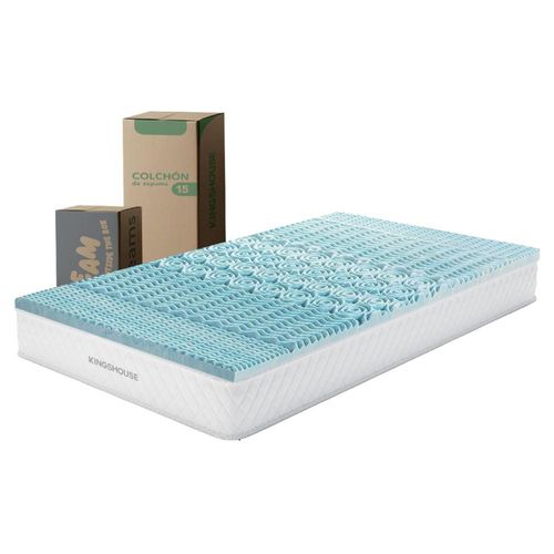 Colchón + Cubrecolchón Individual De Espuma Set 2 Pz Blanco