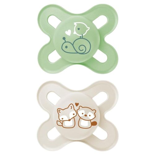 Chupón Mam Baby Start 0-3m 2pz Verde Beige Matte