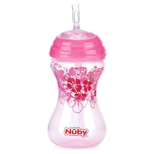 Vaso Point Clik-it Nuby 10oz Rosa Flores