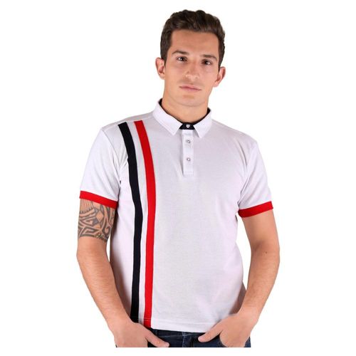 Playera Hombre Moda Polo Blanco Stfashion 71604020