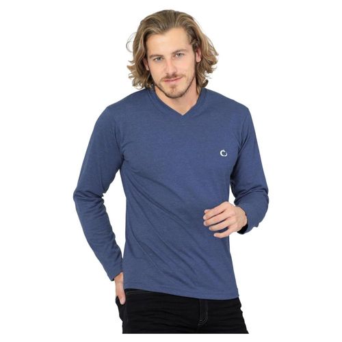 Playera Hombre Básico Camiseta Azul Stfashion 61703822