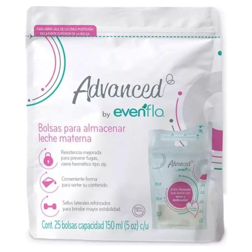 Bolsas Para Almacenar Leche Materna Evenflo 6oz 25pz