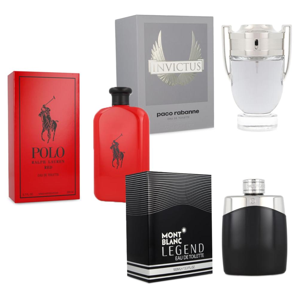 Paquete Mont Blanc Legend 100Ml / Invictus 100Ml / Polo Red 200Ml