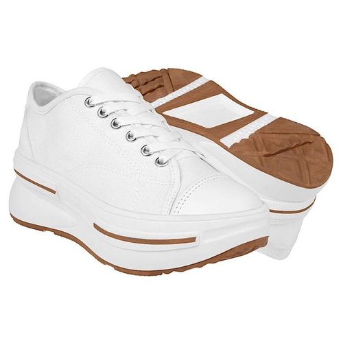 TENIS CASUALES DAMA STYLO 9311 TEXTIL BLANCO