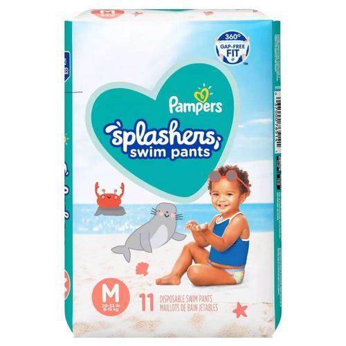 Pañales Splashers Trajes De Baño Pampers Talla M 11pz