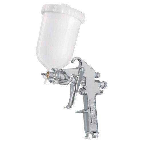 Pistola p/pintar gravedad LVMP vaso plástico, 1.4 mm, Truper