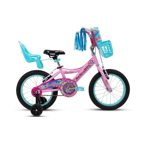 Bicicleta Infantil Mercurio Sweet Girl R16 1V Rosa