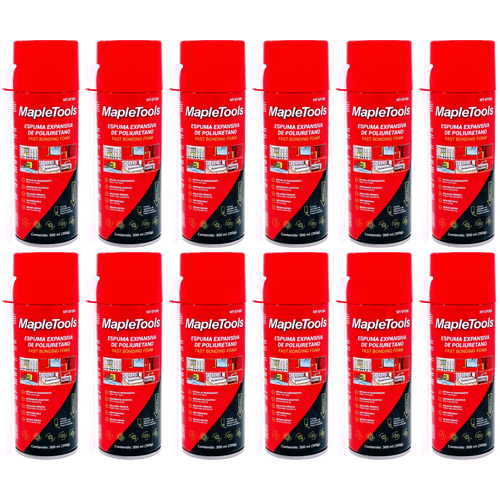 ESPUMA EXPANSIVA DE POLIURETANO 300ML 12 PIEZAS MAPLE TOOLS