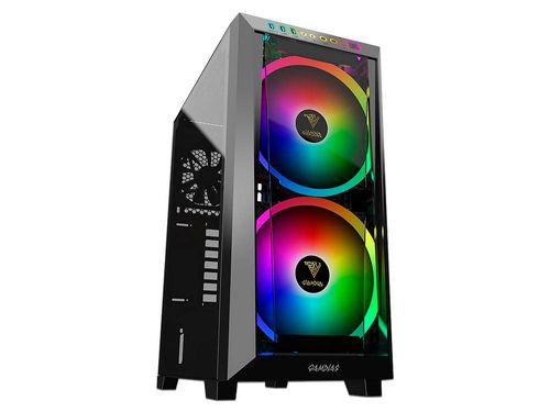 Gabinete GAMDIAS Mid-Tower APOLLO M2 ELITE, ATX, RGB, . Color Negro.