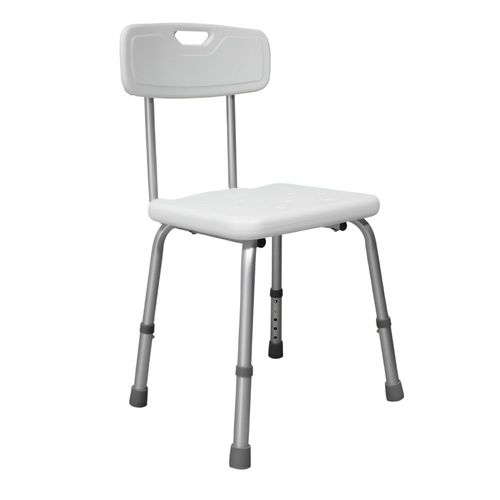 Silla Banco Ducha con Respaldo De Aluminio Desarmable