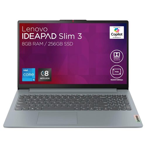 Laptop Lenovo IdeaPad Slim 3 15IAH8 Intel Core i5 8GB RAM 512GB SSD 15.6" FHD Gris