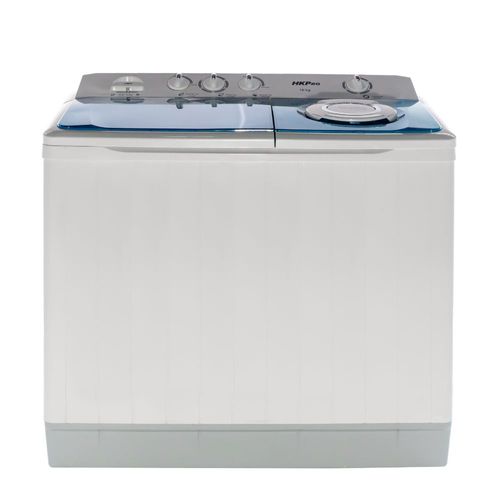 Lavadora de 2 Tinas HKPRO THK-SM16015 16Kg Blanco con Azul