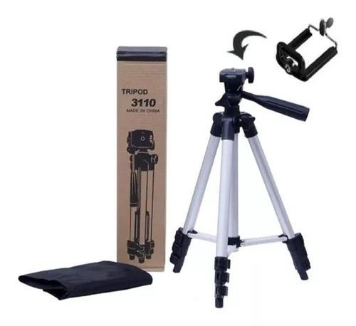 Pedestal Tripie De Aluminio Para Celular TriPod 3110 Ajustable 1m