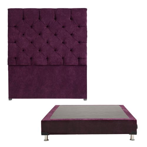 Cabecera Matrimonial Dicasa Capri + Box Dicasa Morado CZD