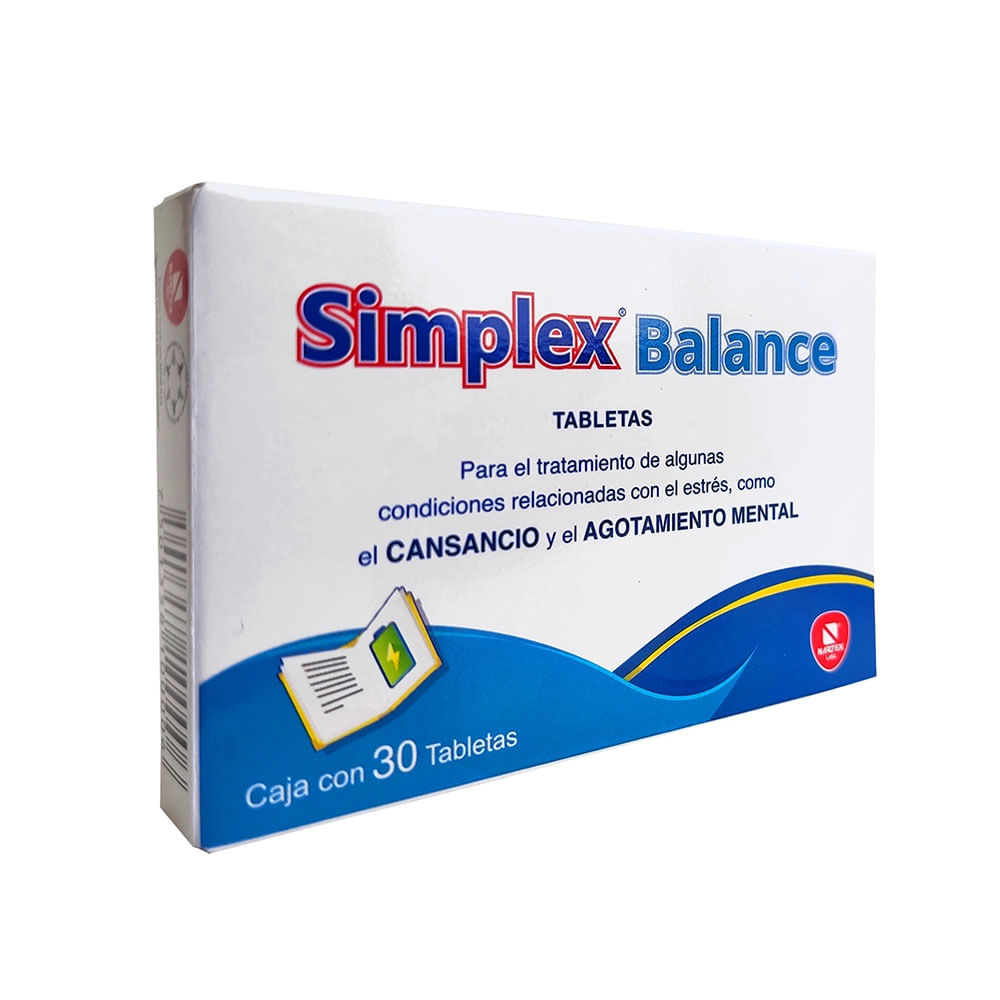 SIMPLEX BALANCE AGOTAMIENTO MENTAL Y CANSANCIO - 3 mg/3 mg Tableta