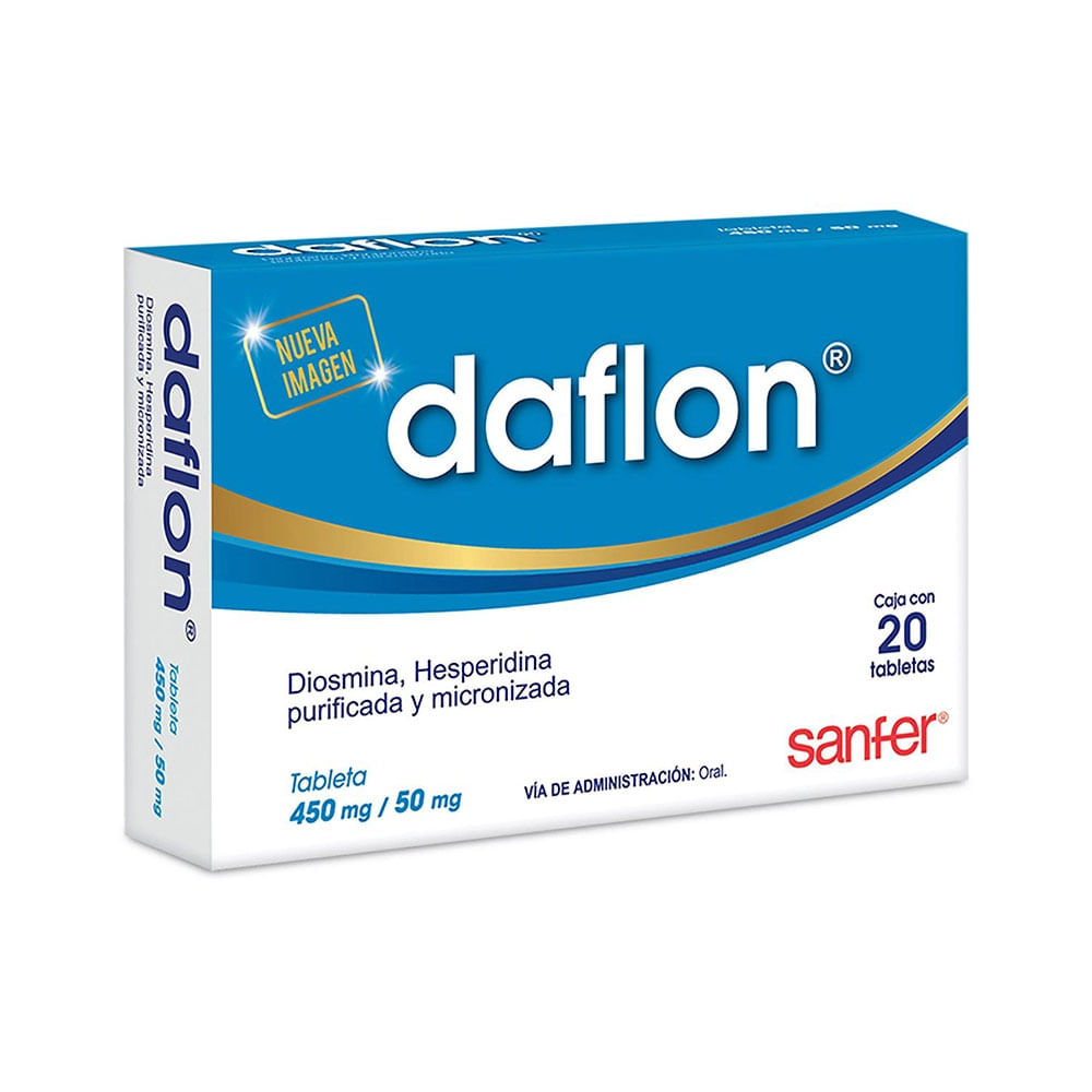 DAFLON DIOSMINA - HESPERIDINA 450 mg/50 mg Tableta