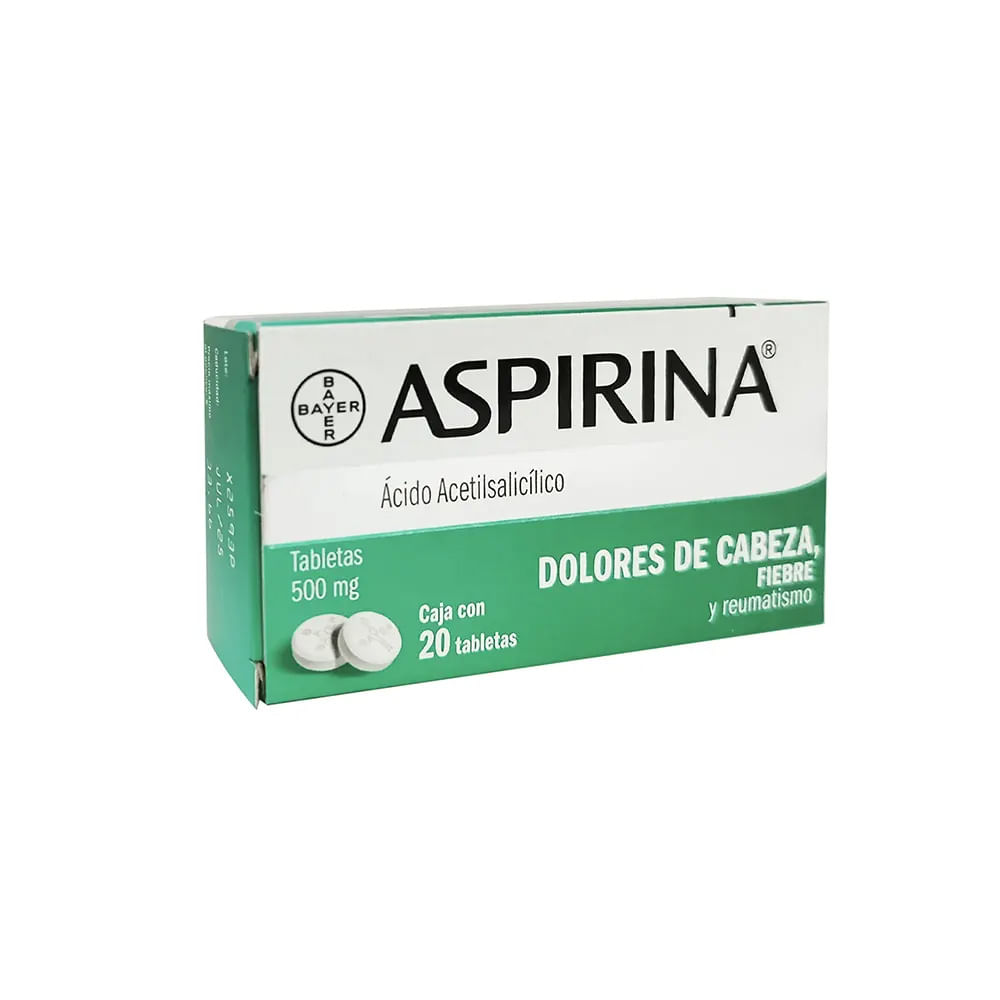 ASPIRINA ACIDO ACETILSALICILICO 500 mg Tableta