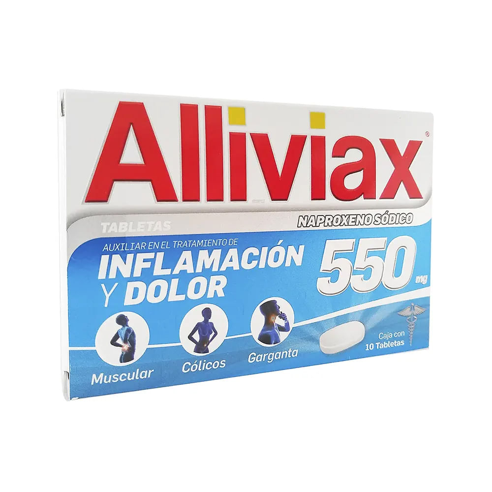 ALLIVIAX NAPROXENO 550 mg Tableta