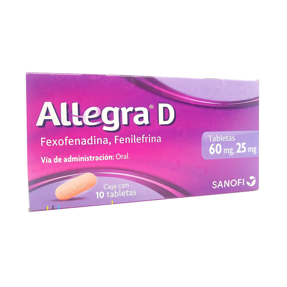 ALLEGRA-D NF RETARD FEXOFENADINA - FENILEFRINA 60 mg/25 mg Tableta