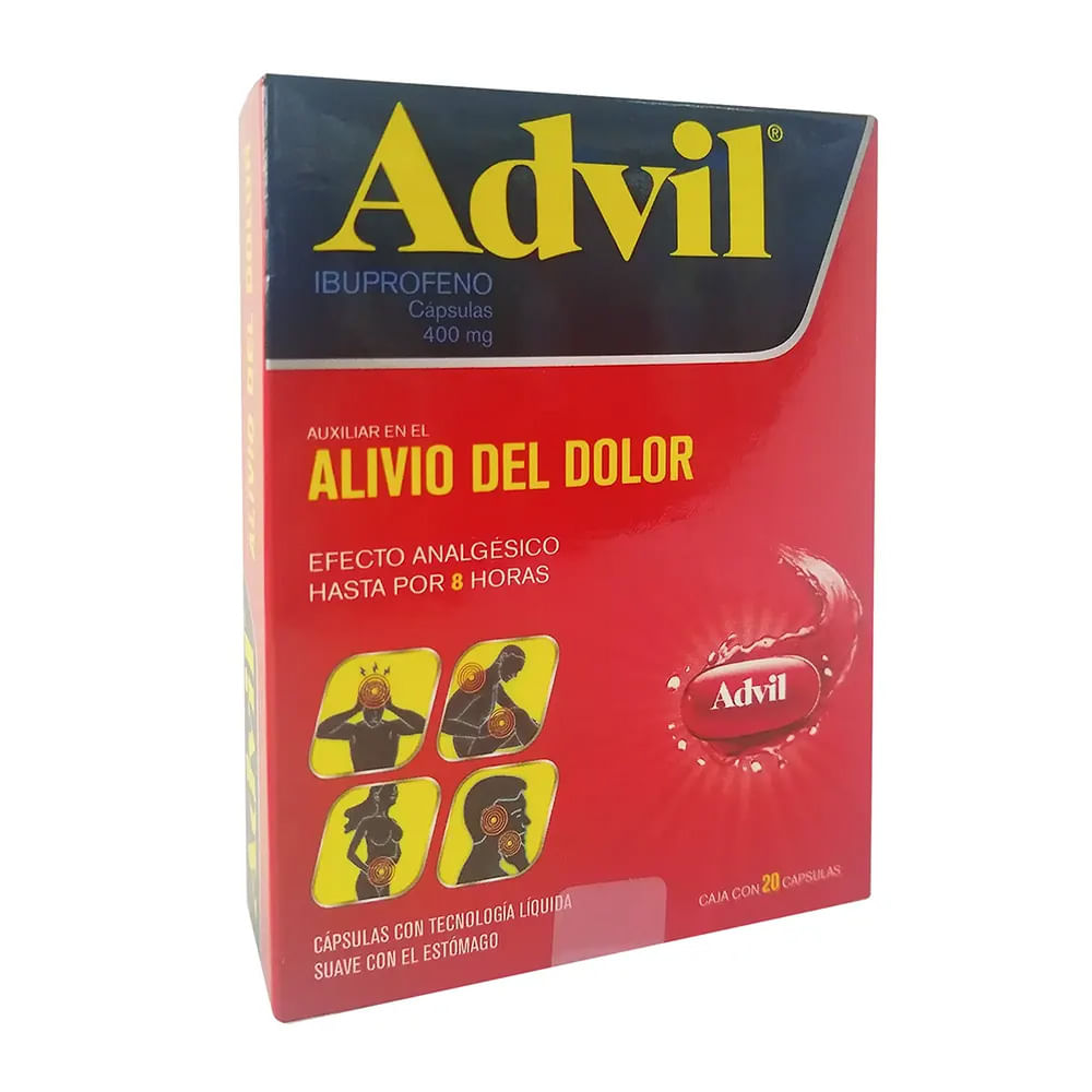 ADVIL MAX IBUPROFENO 400 mg Cápsula