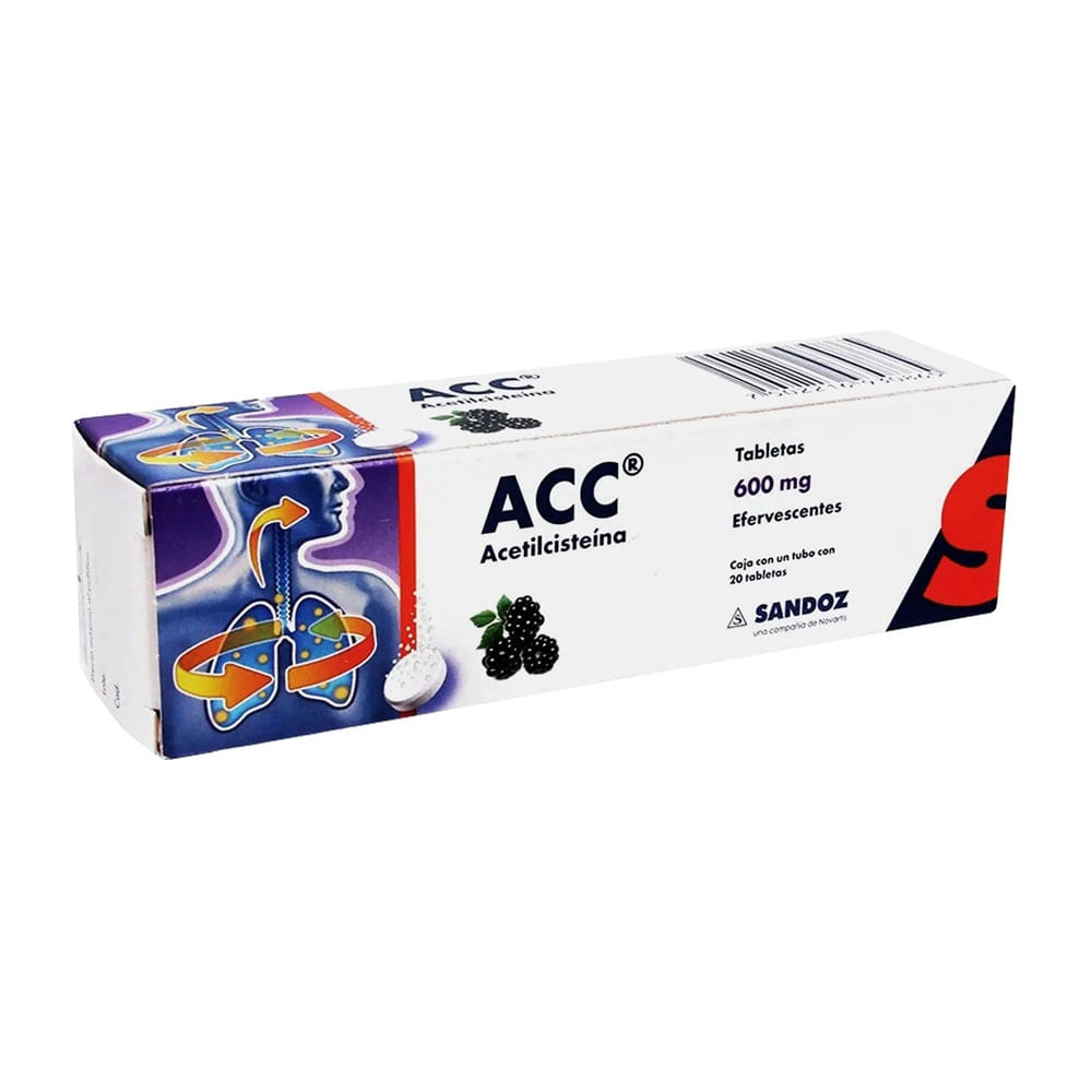 ACC ACETILCISTEINA 600 mg Tableta Efervescente