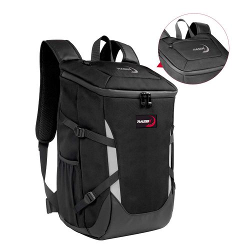 Mochila multifuncional con reflejantes gris para moto Rasen