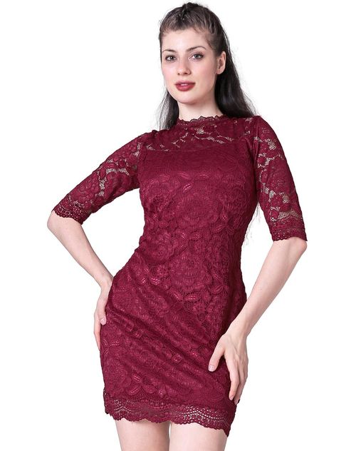 Vestido Mujer Formal Vino Stfashion 69703308 Rojo