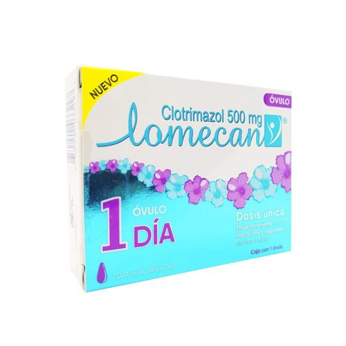 LOMECAN CLOTRIMAZOL 500 mg Óvulo