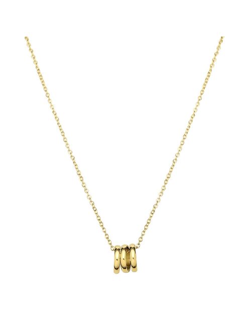 Collar y Dije Enso Acero Inoxidable Mujer EJN3335G Dorado