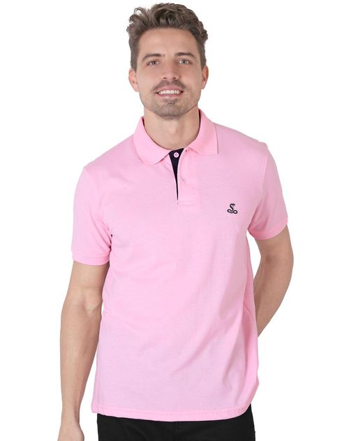 Playera Hombre Básico Polo Rosa Stfashion 61704611