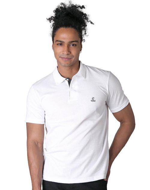 Playera Hombre Básico Polo Blanco Stfashion 61704209