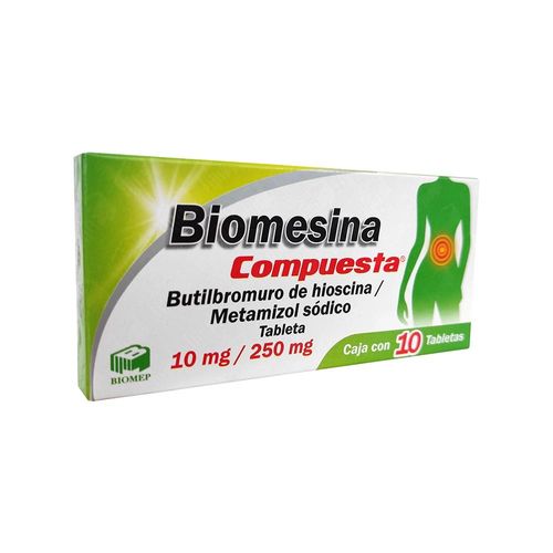 BIOMESINA COMPUESTA BUTILHIOSCINA - METAMIZOL SODICO 10/250 mg Gragea