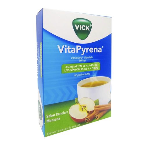 VICK VITAPYRENA MANZANA-CANELA PARACETAMOL 500 mg Granulado