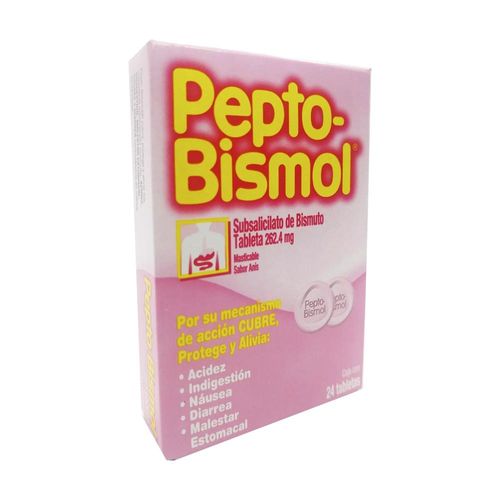 PEPTO BISMOL SUBSALICILATO DE BISMUTO 262 mg Tableta Masticable