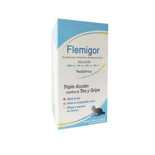 FLEMIGOR GUAIFENESINA - FENILEFRINA - DEXTROMETORFANO 2000/100/200 MG/