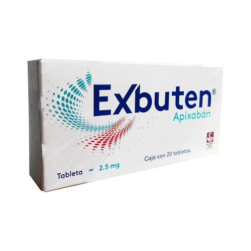 EXBUTEN APIXABAN 2.5 mg Tableta