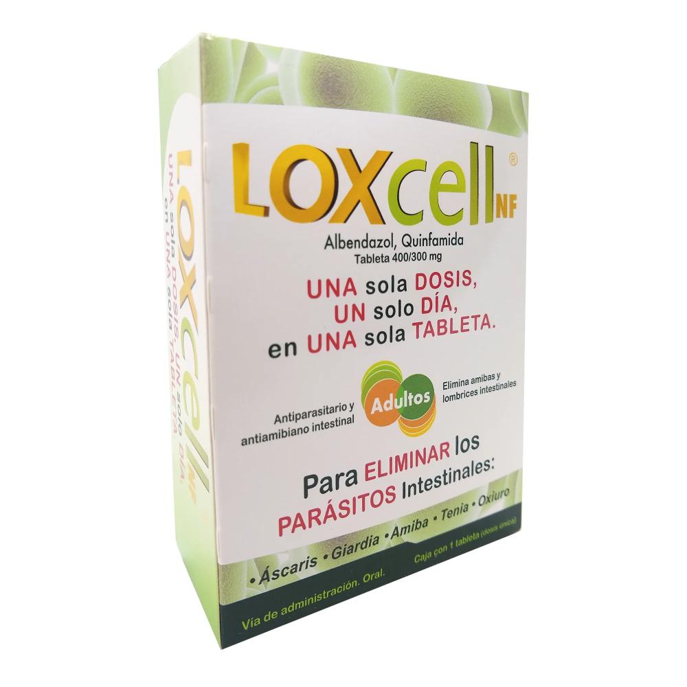 LOXCELL NF ALBENDAZOL - QUINFAMIDA 400/300 mg Tableta